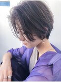 小顔_夏耳かけ_毛先パーマ_イメチェン_フォギーベージュ