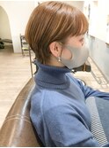 小顔大人マッシュショート 丸みショート 耳かけショート20代30代