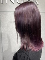 ジンジャー(GINGER)&nbsp;ブリーチ×履歴×パープル×ボブ