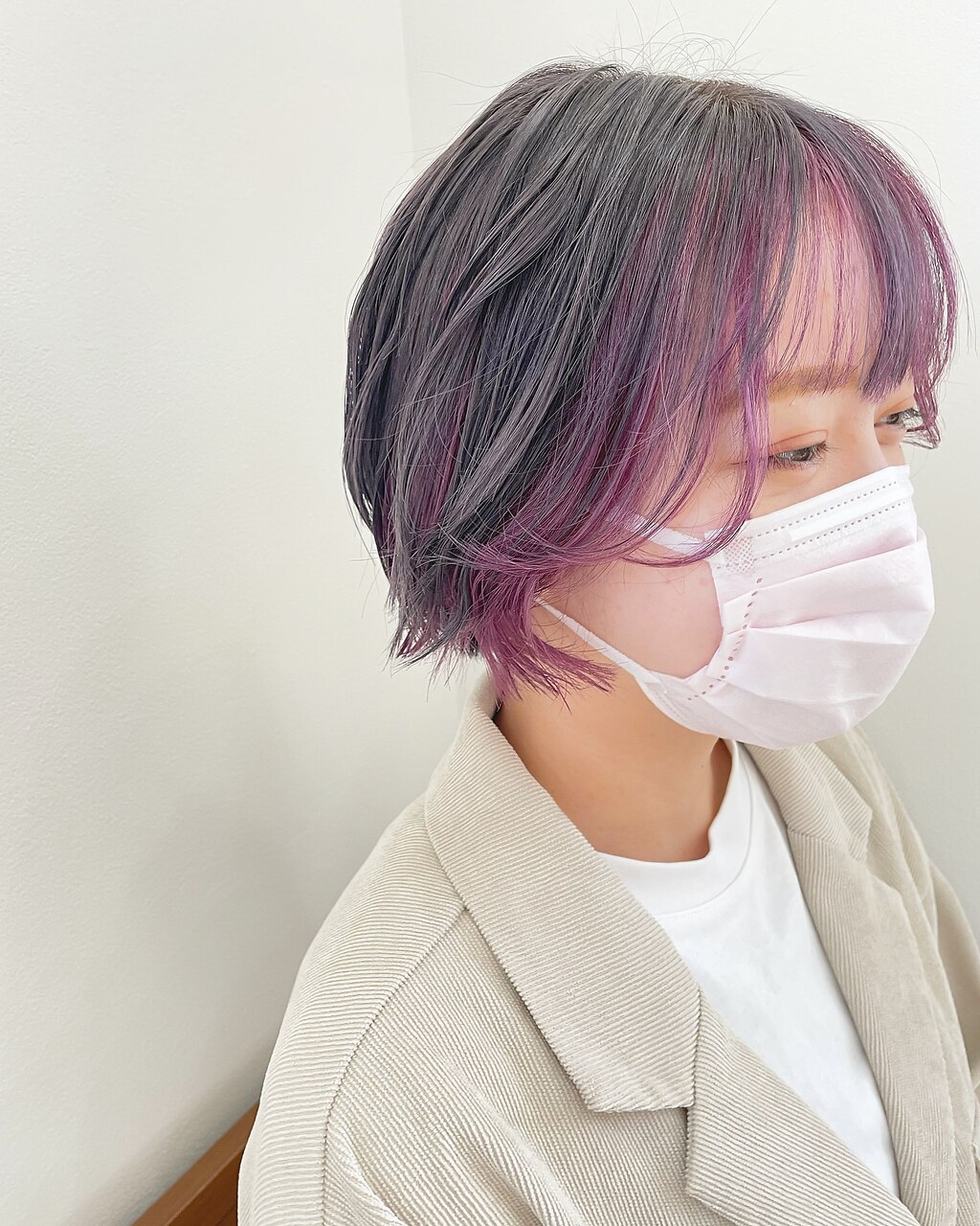 和田寧々】パープル/紫/グレージュ/フェイスフレーミング：L145334167