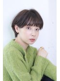 ワイドバングマッシュショート