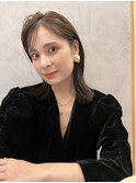 中川　前髪カット顔まわり似合わせ外ハネくびれミディ