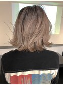 ブリーチハイトーンバレイヤージュ/ウェーブミディアム/表参道