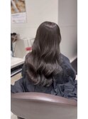 暗め透明感カラー　グレージュ