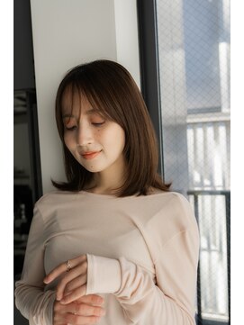 ロウ 銀座(RAW) ロブ　シースルー　前髪　切りっぱなし銀座