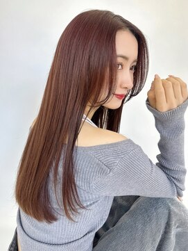 ルービック 和歌山(Rubik's) 【シルキーグロス×チェリーブラウン】艶感ストレートロング