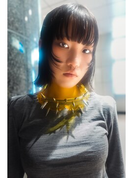 キジ(KIJI) レイヤーボブ/ボブ/黒髪ボブ/フェイスレイヤー/ワイドバング