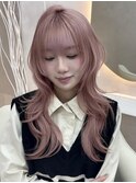 ワイドバング/ホワイトブロンド[髪質改善/ヘアセット/大宮]