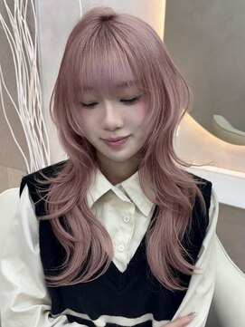 ワイドバング/ホワイトブロンド[髪質改善/ヘアセット/大宮]