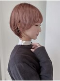 イメチェン/ピンクベージュ/アンブレラカラー/前髪/銀座