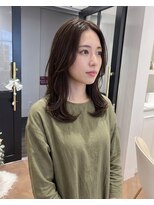 ハーツオオサカ(HE:ARTS OSAKA)&nbsp;韓国レイヤー大人ミディアム暗髪カラー