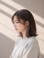 オラ ボーテ(Aura Beaute)&nbsp;パールグレージュ イヤリングカラー くびれレイヤーボブ