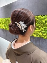 バサラ 大阪梅田店(VASARA)&nbsp;訪問着　ヘアセット　セミロング　和髪　まとめ髪　礼装　大阪