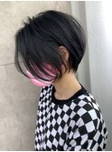 前髪なし丸みショートボブ◎