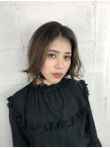 ▲カーキベージュבクシャっと’外ハネミディが大人気▲