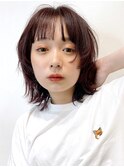 ストレートナチュラルウルフ_ショコラベージュボブルフ_38526