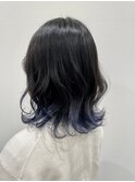 《HAIRZ》渡内美遥　　グラデーションカラー×ブルー