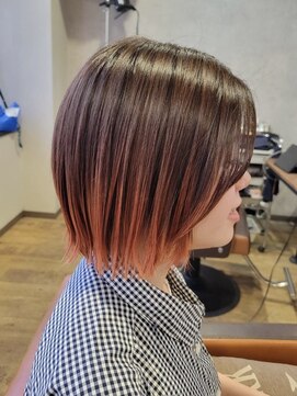 ノア 大宮店(Noa) ピンクベージュ/ショートボブ/ショートヘア/カット+カラー