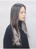 インナーカラーのあるシールエクステ100本