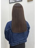 大人可愛いブリーチなし透明感ミルクティーベージュカラー