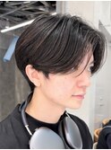 センターパート/清潔感/毛流れ/フェザーパーマ/ショートカット