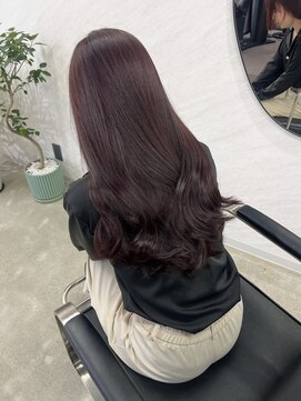 トーン(tone) 髪質改善ボルドーカラー×韓国風ナチュラルレイヤーヘア