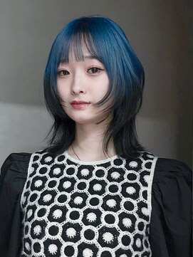 アルバム 池袋(ALBUM) ダブルカラーくびれヘア韓国ヘア顔周りレイヤー_ba547983