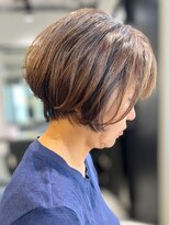 ワンバイジエクト 梅田&nbsp;似合わせショート/細めハイライト/くすみベージュ/ショートボブ
