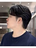 似合わせカット30代40代50センターパート刈り上げマッシュ