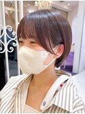 京都美容室　顔まわりカット　ショートヘア　進詩織