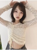 くすみベージュマロンベージュホワイトブロンド細めハイライト