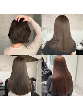 ヨーク(YOKE) ブリーチなしダブルカラーヘーゼルブラウンベージュ艶髪