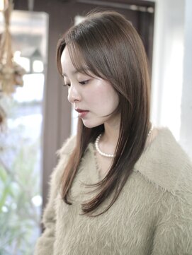 リッカ(RICCA) ミディアムレイヤー/大人ガーリー/ダークアッシュ/似合わせ