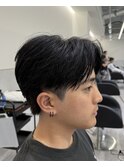 フェザーショート/毛流れセンターパート/ナチュラル/刈り上げ