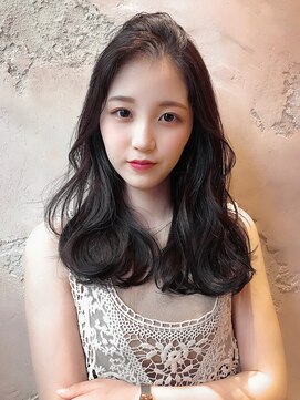 ロンドローズ 名古屋(Lond damaskRose) チョコレート 切りっぱなし イヤリングカラー 韓国ヘア 顔周り