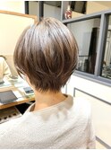 耳かけショートヘア☆マッシュスタイル☆ショコラベージュ