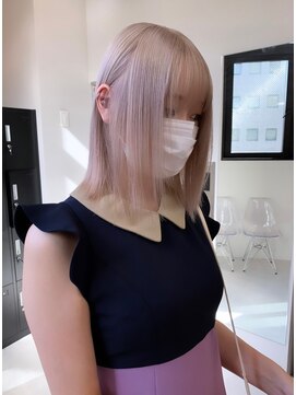 ペレ 渋谷(PELE) R27_ホワイトピンクベージュ ブリーチ2回～