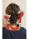 浴衣ヘアセット　アップスタイル