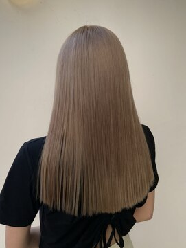 アジールヘア 北千住駅西口店(agir hair) ハイトーンミルクティーベージュカラー 韓国スタイル