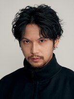 フィフス 渋谷(fifth) 渋谷フェザーパーマメンズマッシュウルフカット緩め波巻きパーマ