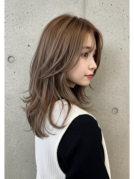 エル 新小岩(elu) 美髪/ワイドバング/レイヤーカット/くすみベージュ/新小岩駅