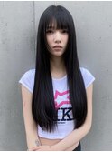 姫カットレイヤーロングミディアムハッシュカット20代30代#16