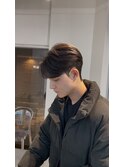 センターパート韓国ヘア