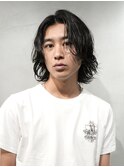 メンズボブメンズミディアムパーマスパイラルパーマルーズパーマ