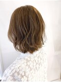 大人可愛い20代30代40代50代ウルフレイヤーボブ丸みショートボブ