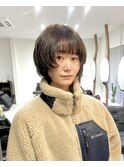 丸みショート × 柔らかレイヤー