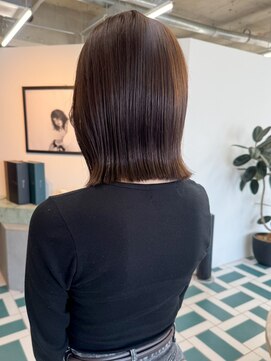 ミディアム/ボブ/レイヤーカット/ダブルカラー/ブリーチ/栄k113