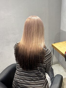 エイト 横浜店(EIGHT) pink beige×dark brown[韓国ヘア/ブリーチ/ダブルカラー/横浜]