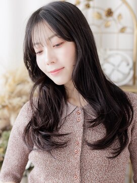 カバーヘア ブリス 北浦和(COVER HAIR bliss) ダークグレージュ小顔くせ毛風ロングレイヤーa北浦和20代30代