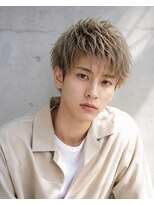MEN's Baguz MEN'Sカット/ MEN'Sパーマ/ MEN'Sカラー 韓国風ニュアンスマッシュ×束感ベージュ×メンズパーマ